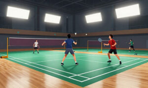 Cara-Mengatur-Pencahayaan-GOR-Badminton-agar-Tidak-Silau-saat-Smash